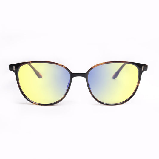 Sleepaxa Voirch Twilight Brown Fade Yellow Tinted Blue Block Gaming Glasses For Gaming & Computer